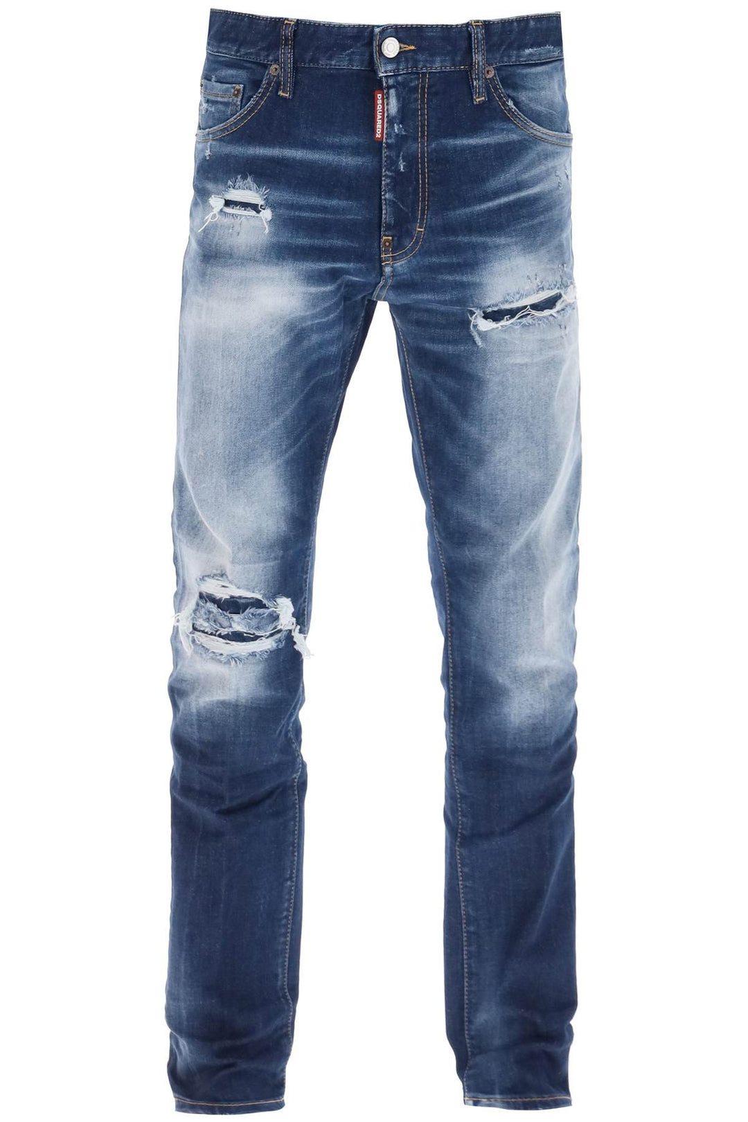 Dsquared2 Cool Guy Jeans In Medium Worn Out Booty Wash   Blu