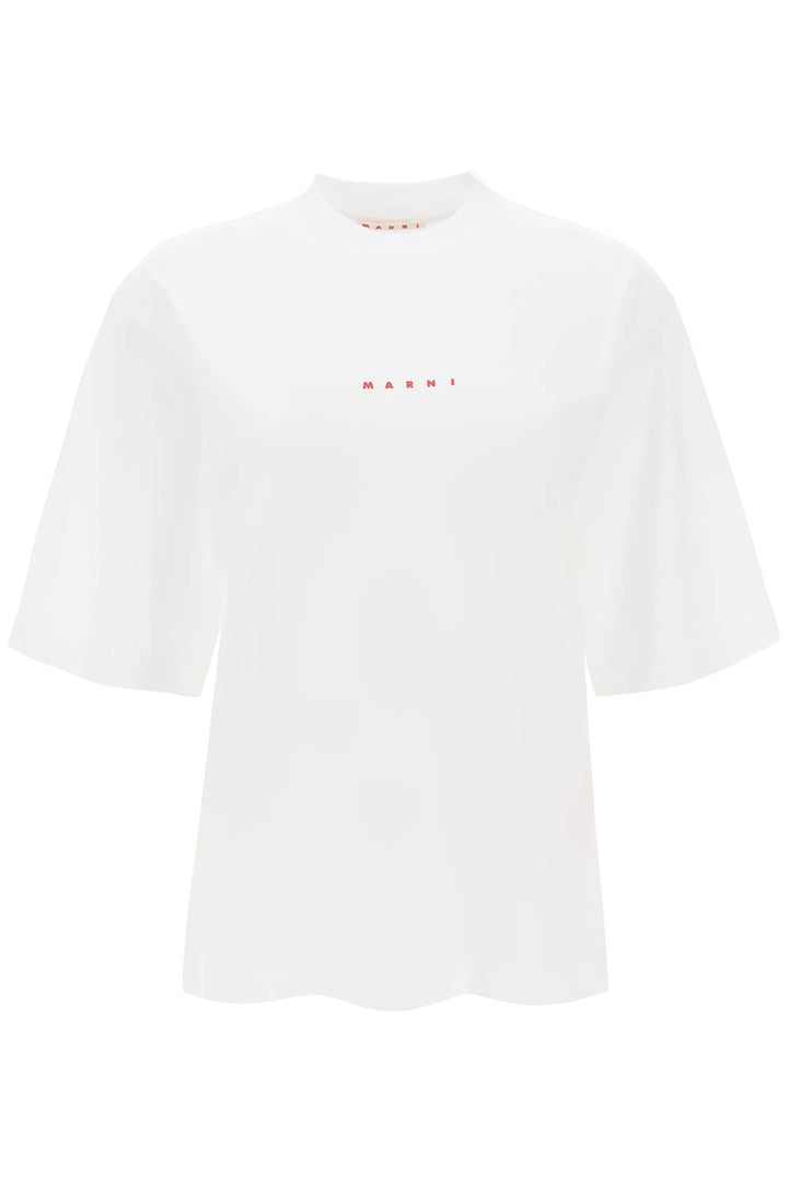 Marni Organic Cotton T Shirt   Bianco