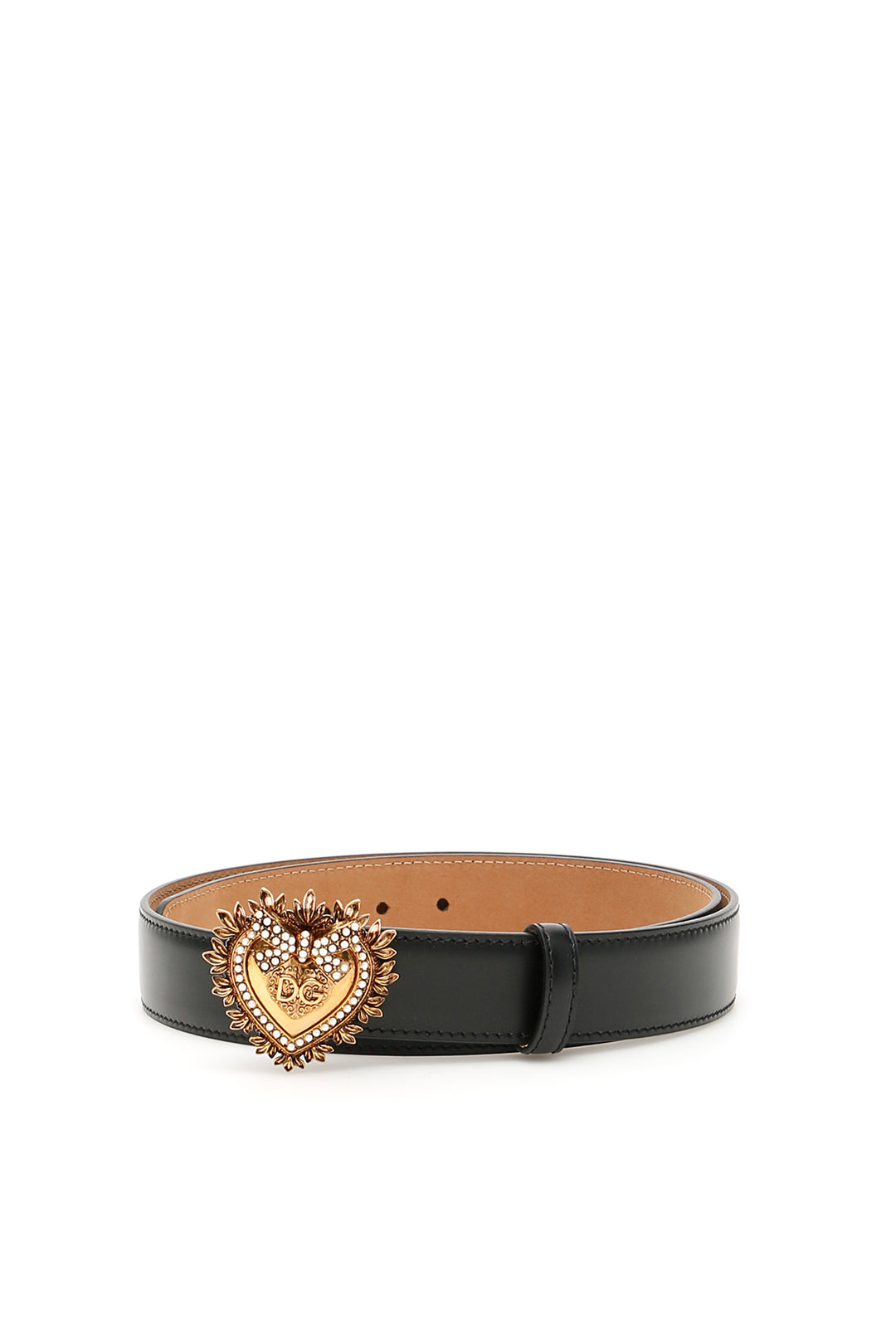 Dolce & Gabbana Devotion Leather Belt   Nero