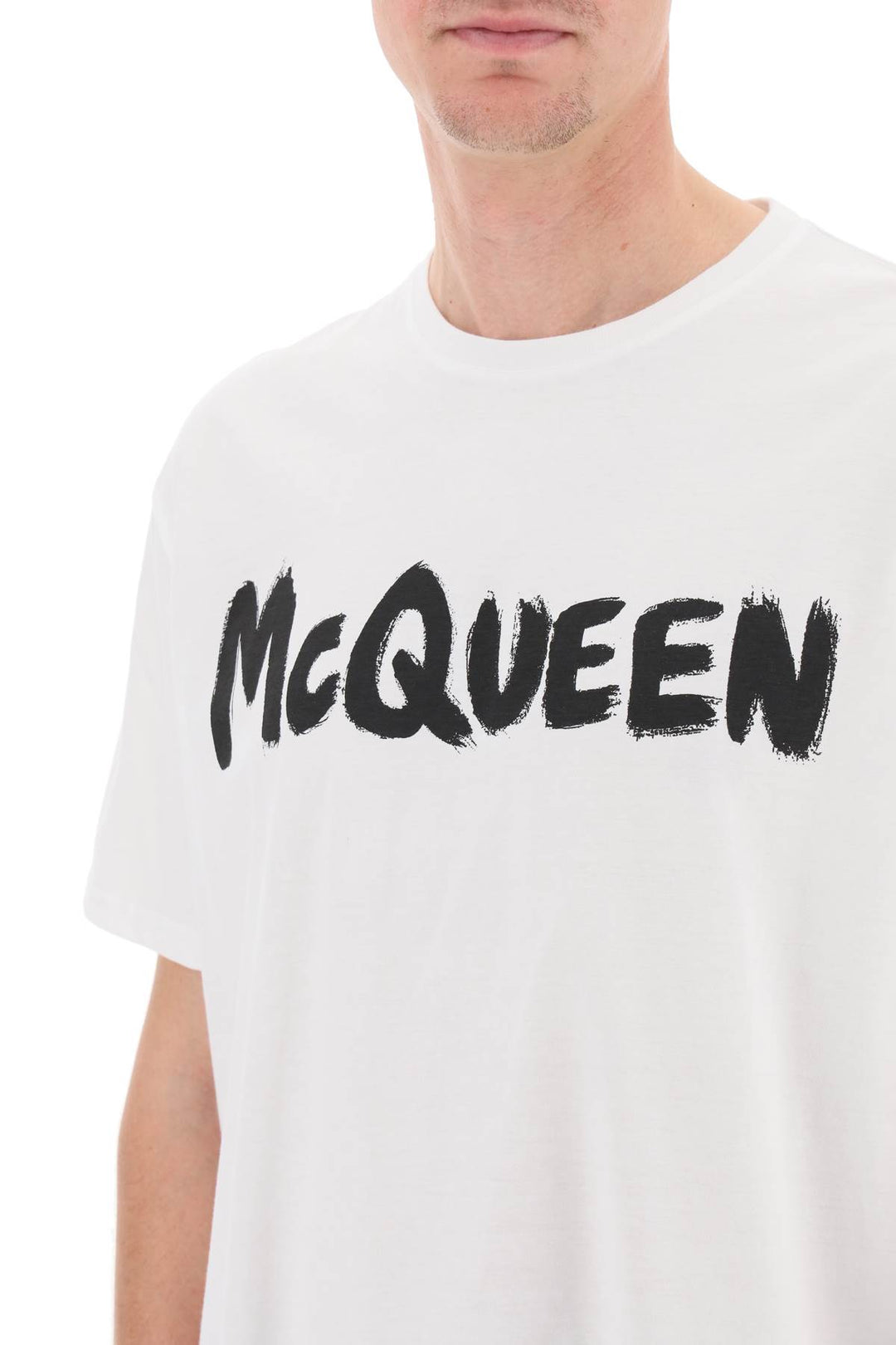 Alexander Mcqueen Mcqueen Graffiti T Shirt   White
