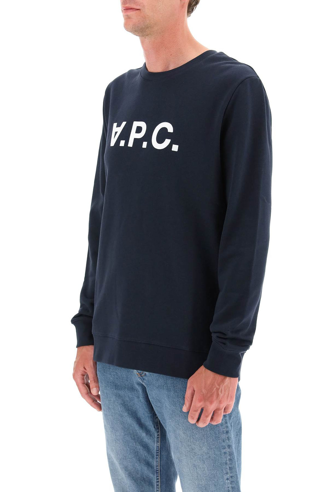 A.P.C. Flock V.P.C. Logo Sweatshirt   Blue