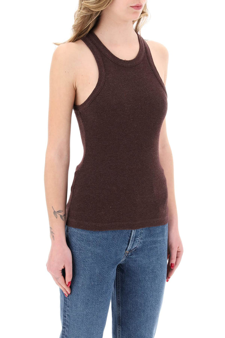 Agolde Replace With Double Quotebailey Knit Sleeveless   Marrone