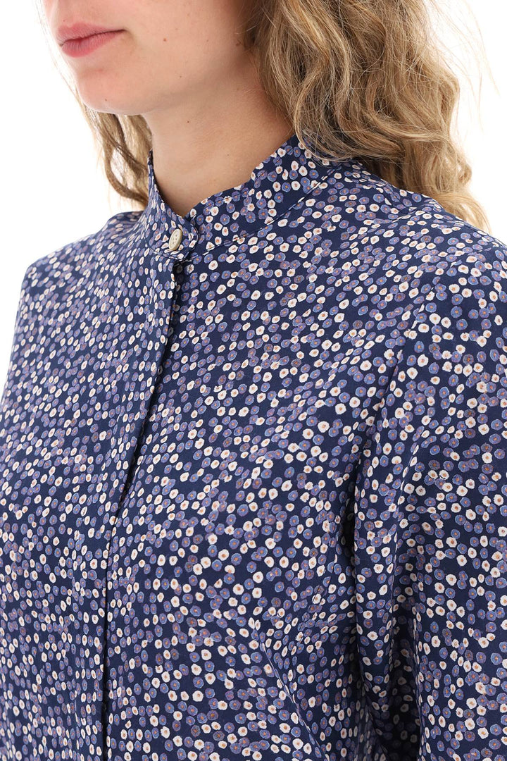 Isabel Marant Ilda Silk Shirt With Floral Print   Blu