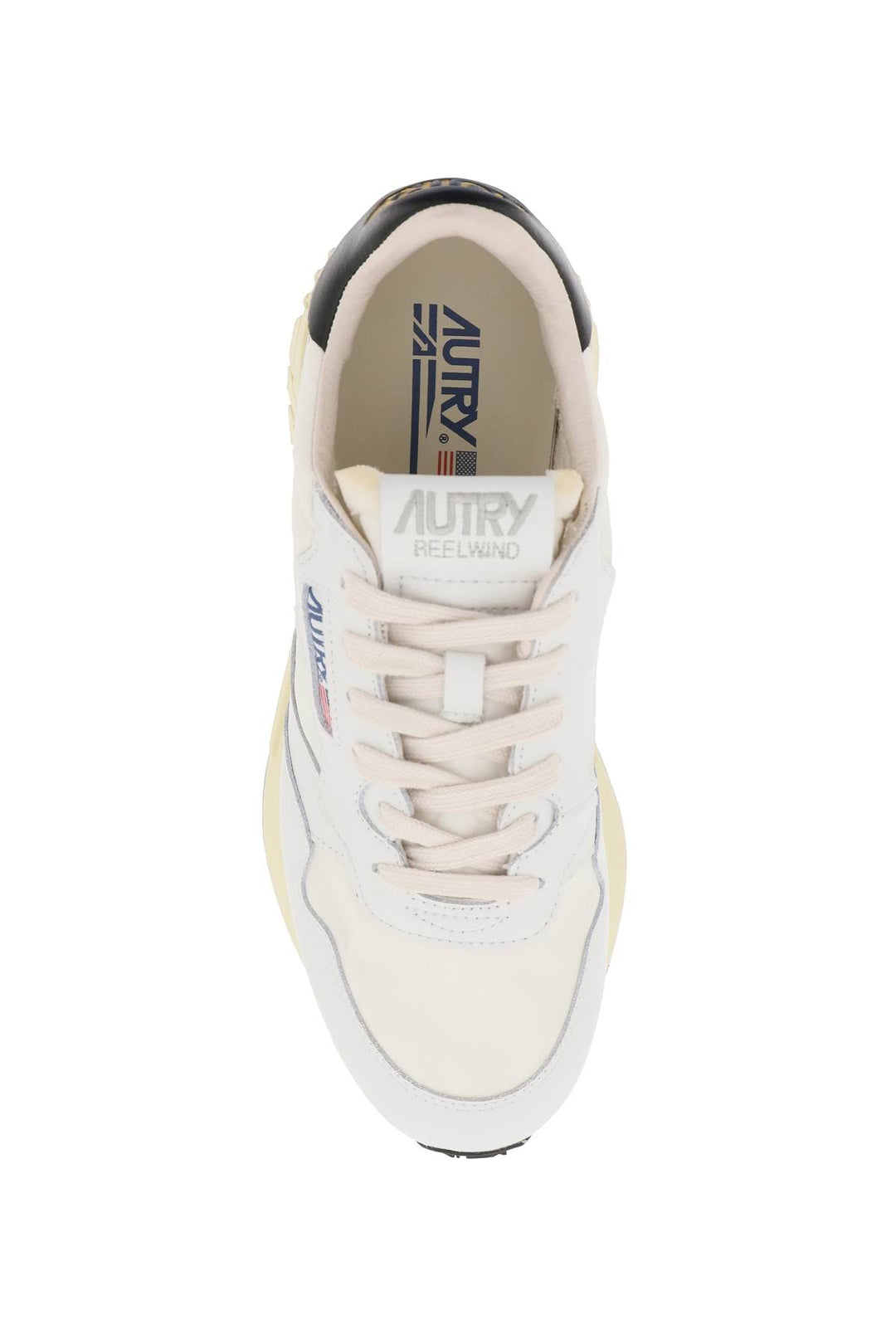 Autry Low Cut Nylon And Leather Reelwind Sneakers   White