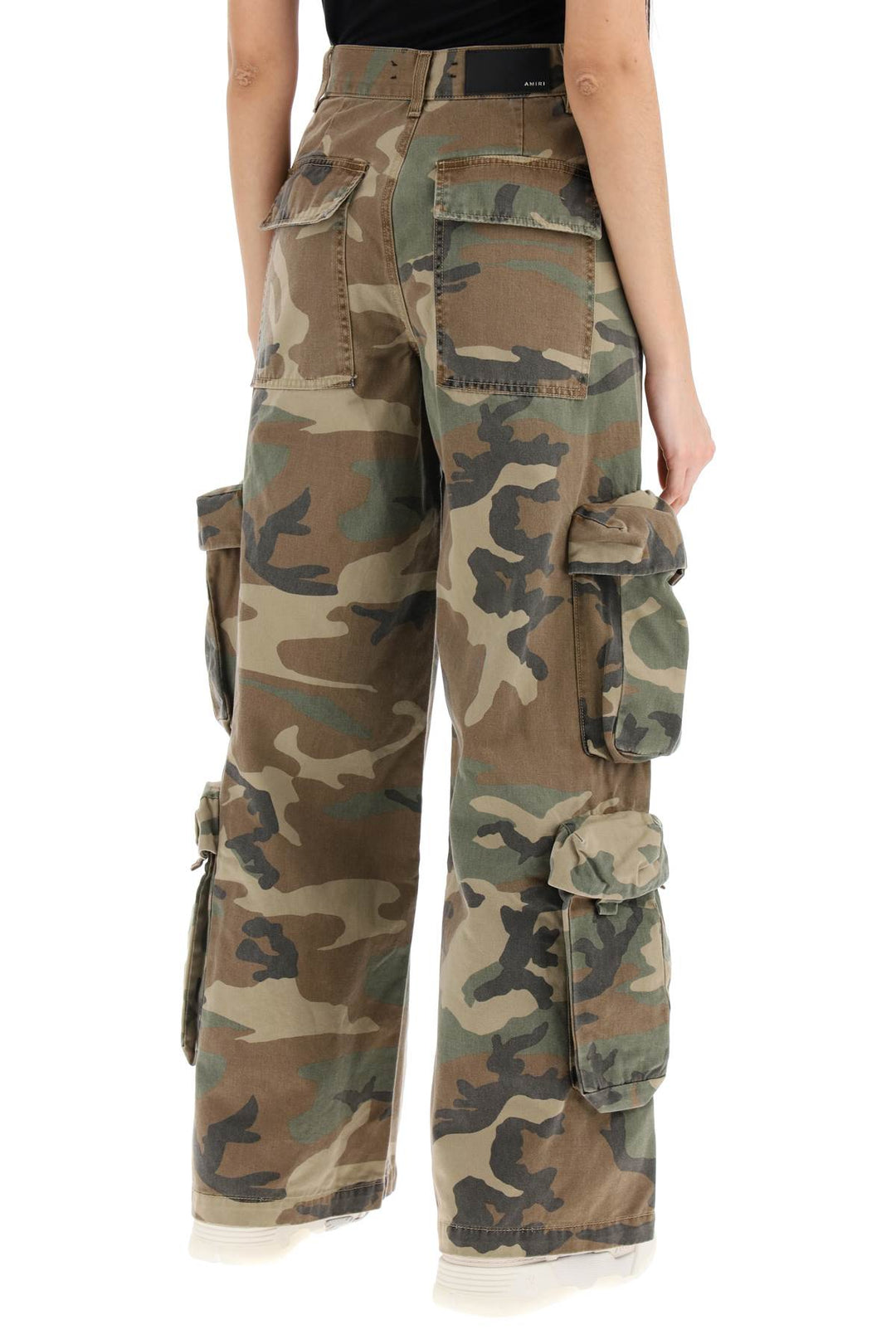 Amiri Baggy Cargo Camouflage Pants   Khaki