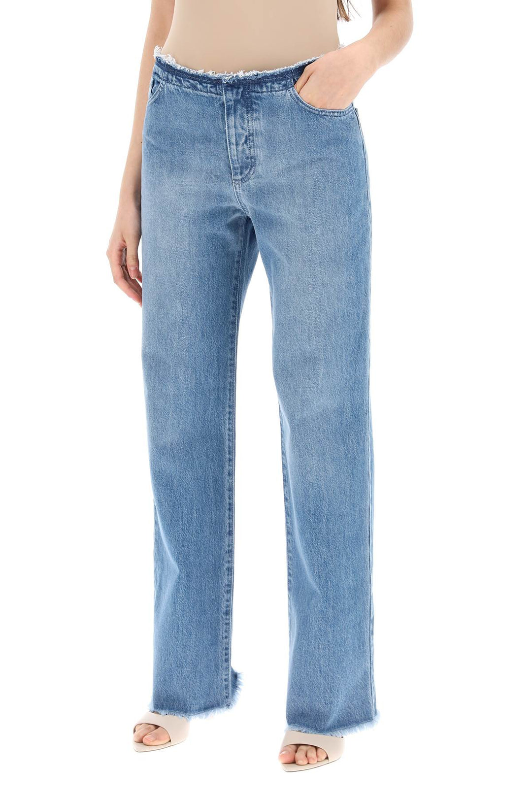 Mvp Wardrobe Straight Leg Levant Jeans With Eight   Blu