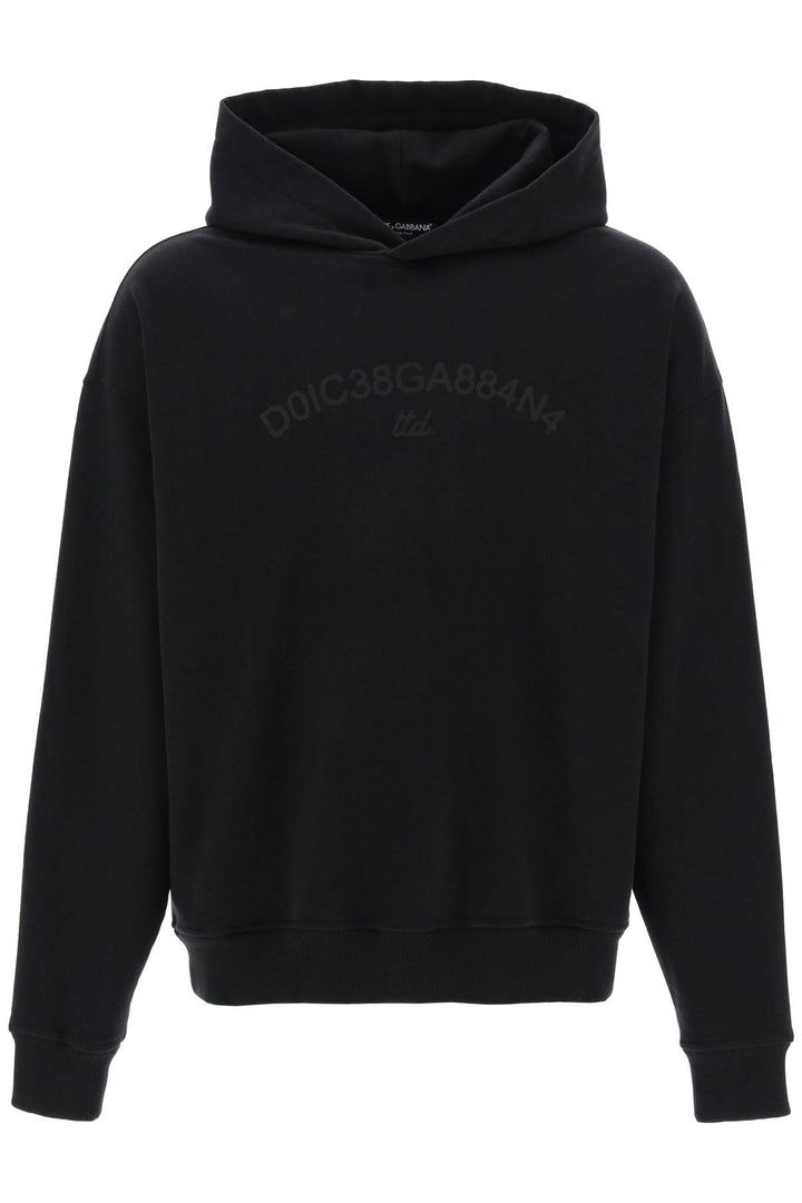 Dolce & Gabbana Hooded Sweatshirt With Logo Print   Nero