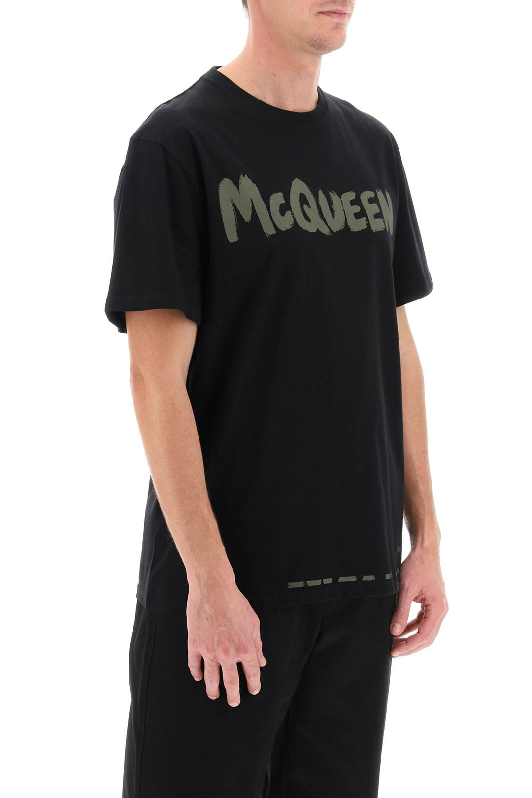 Alexander Mcqueen Mcqueen Graffiti T Shirt   Nero