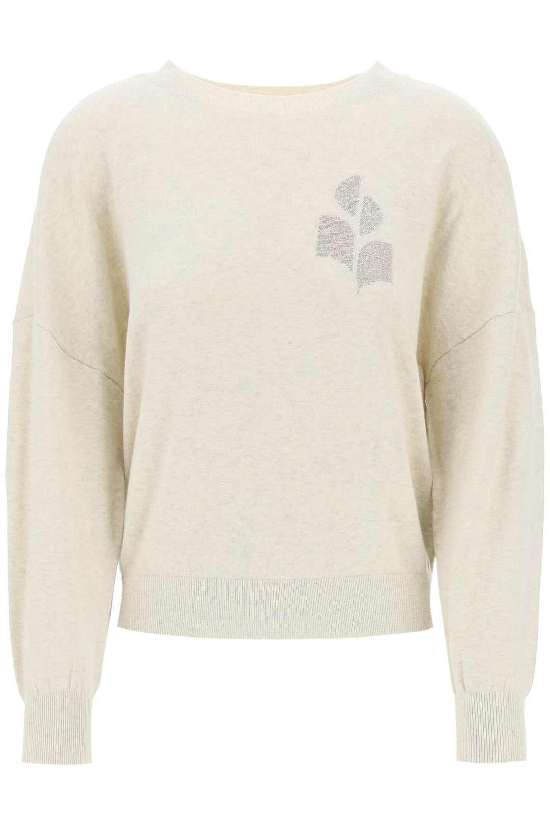 Isabel Marant Etoile Marisans Sweater With Lurex Logo Intarsia   Neutro
