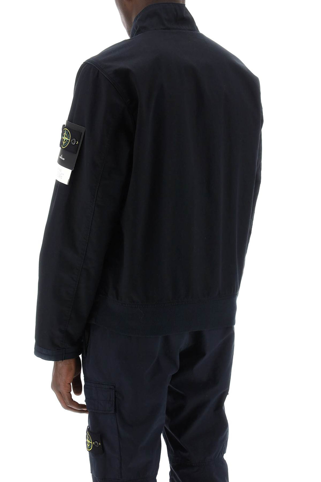 Stone Island Replace With Double Quotebio Satin Jacket With Bio Alloy Light   Blu