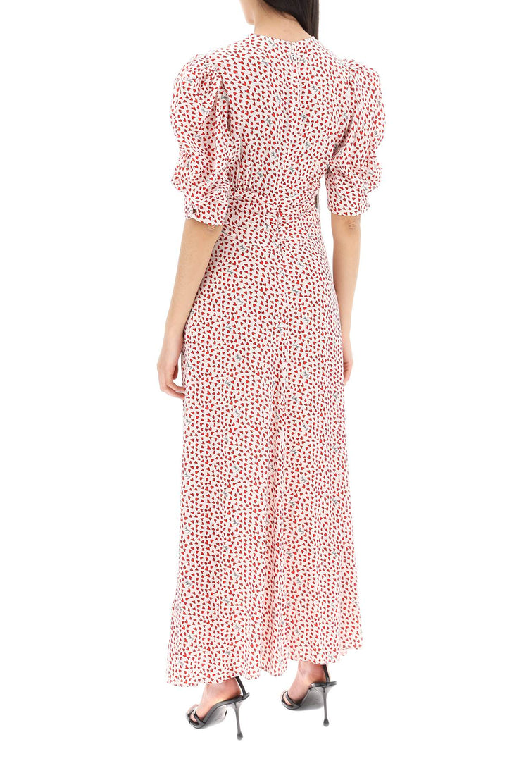 Rotate Maxi Dress With Puffed Sleeves   Bianco