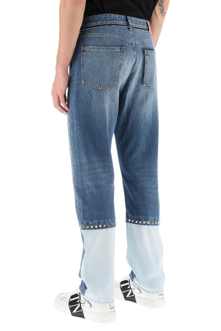 Valentino Regular Fit Rockstud Jeans   Blu