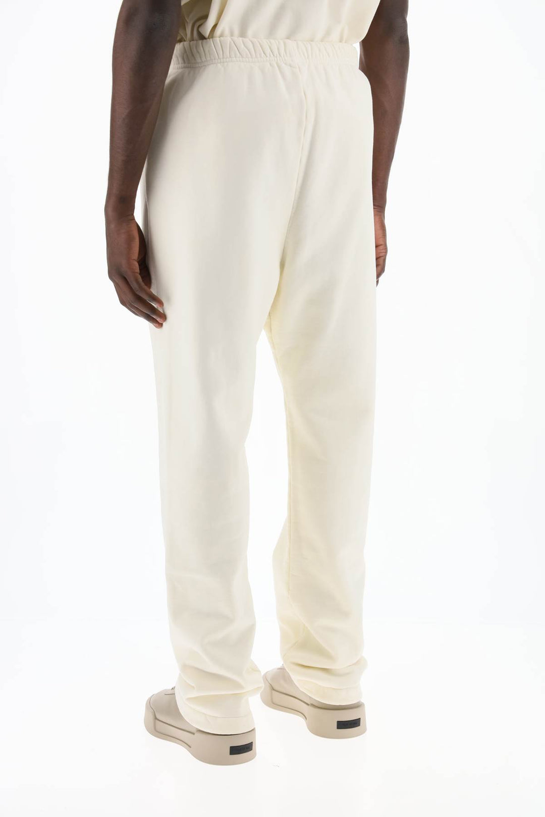 Fear Of God Replace With Double Quotebrushed Cotton Joggers Forum   Bianco