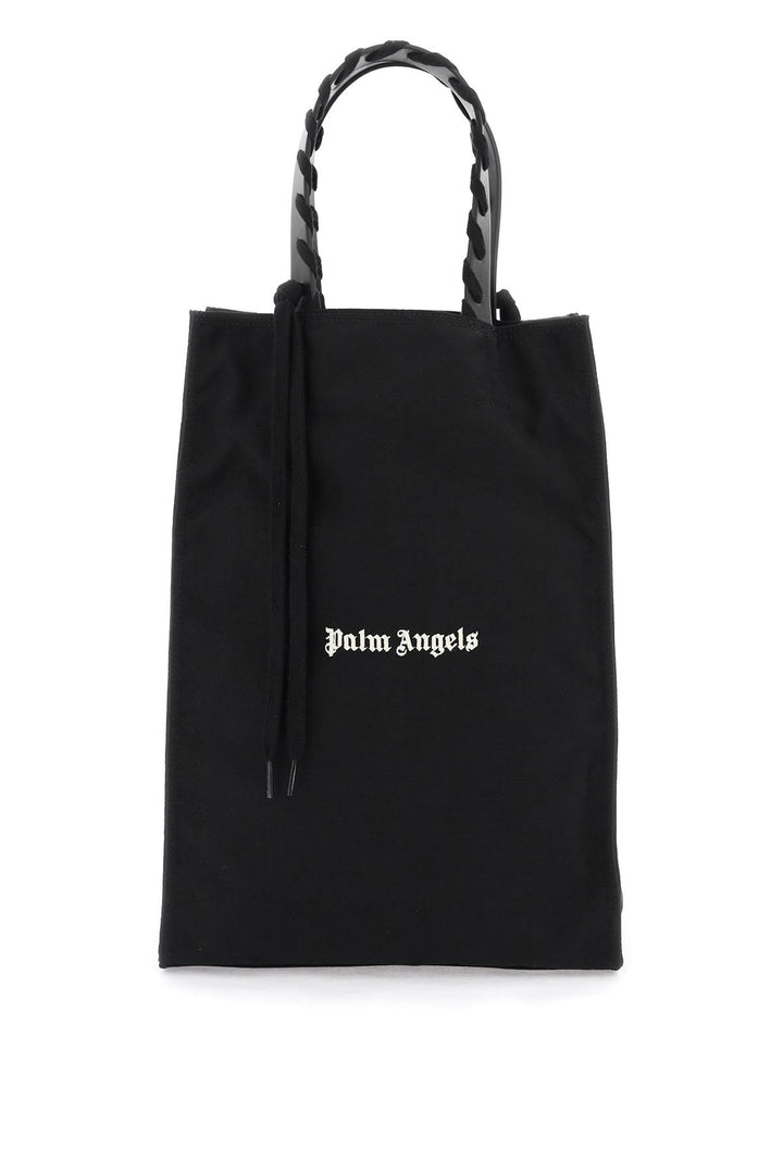 Palm Angels Embroidered Logo Tote Bag With   Nero