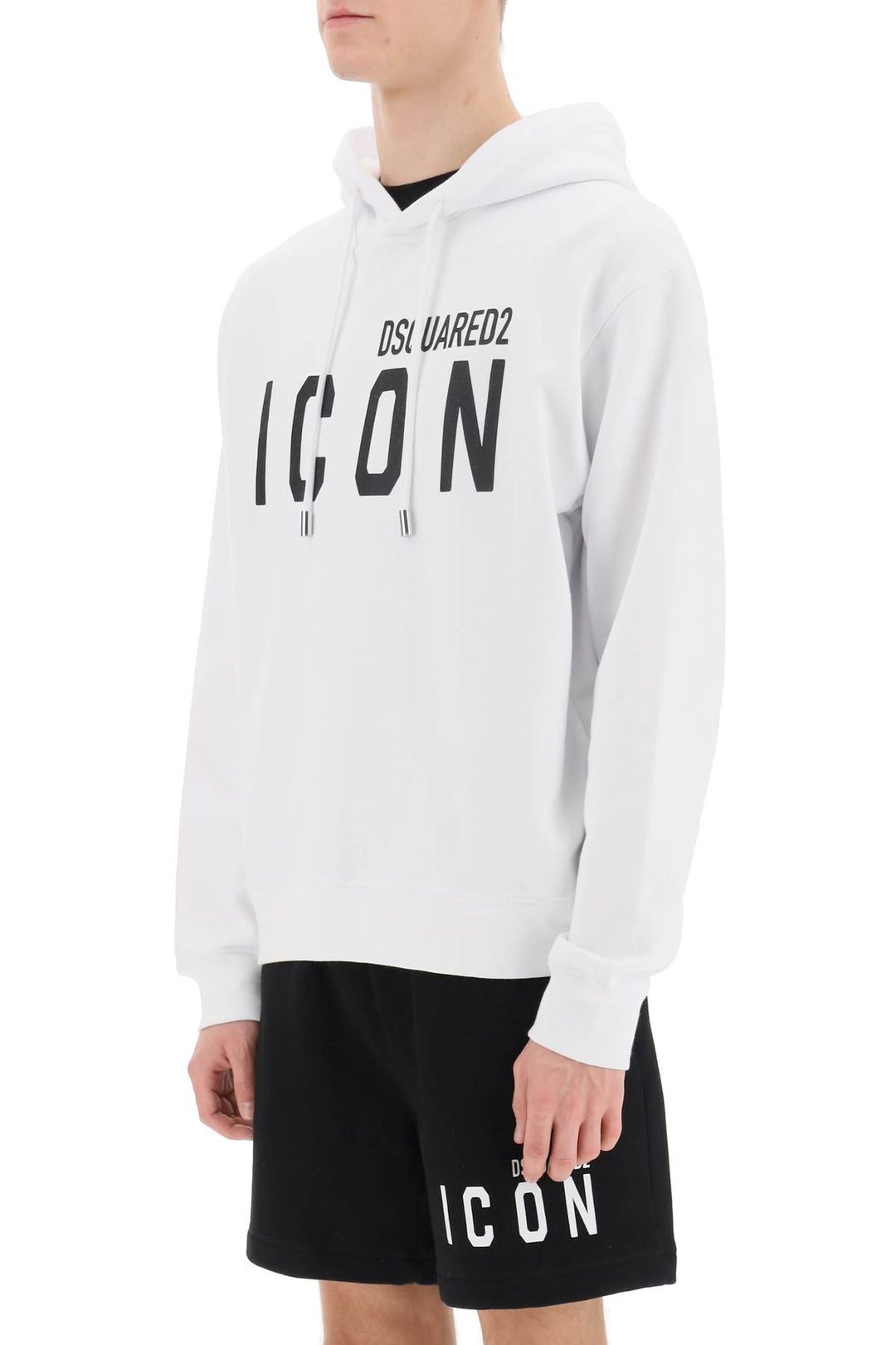 Dsquared2 Icon Hoodie   Bianco