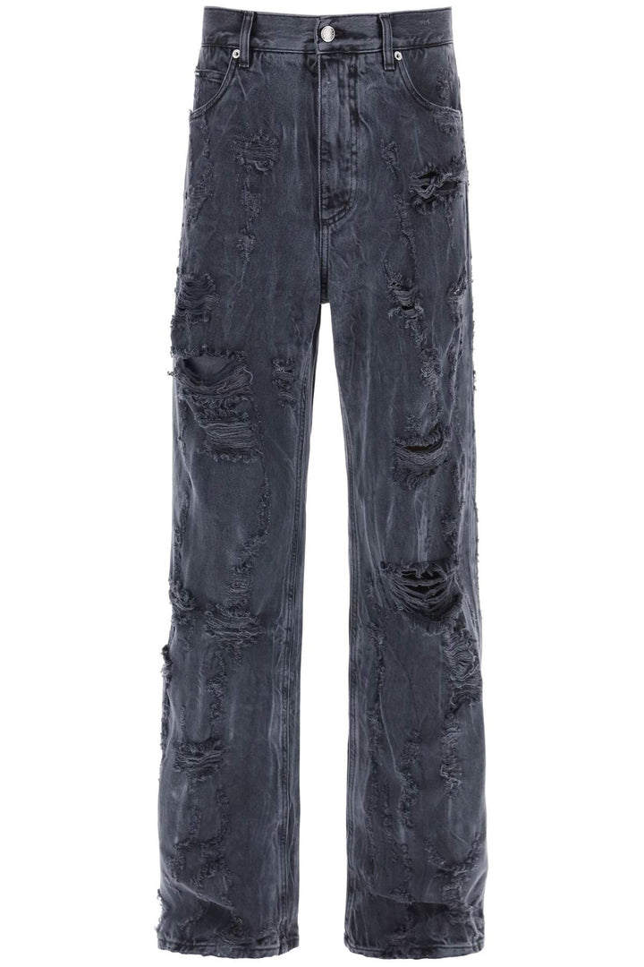Dolce & Gabbana Destroyed Effect Jeans   Grey