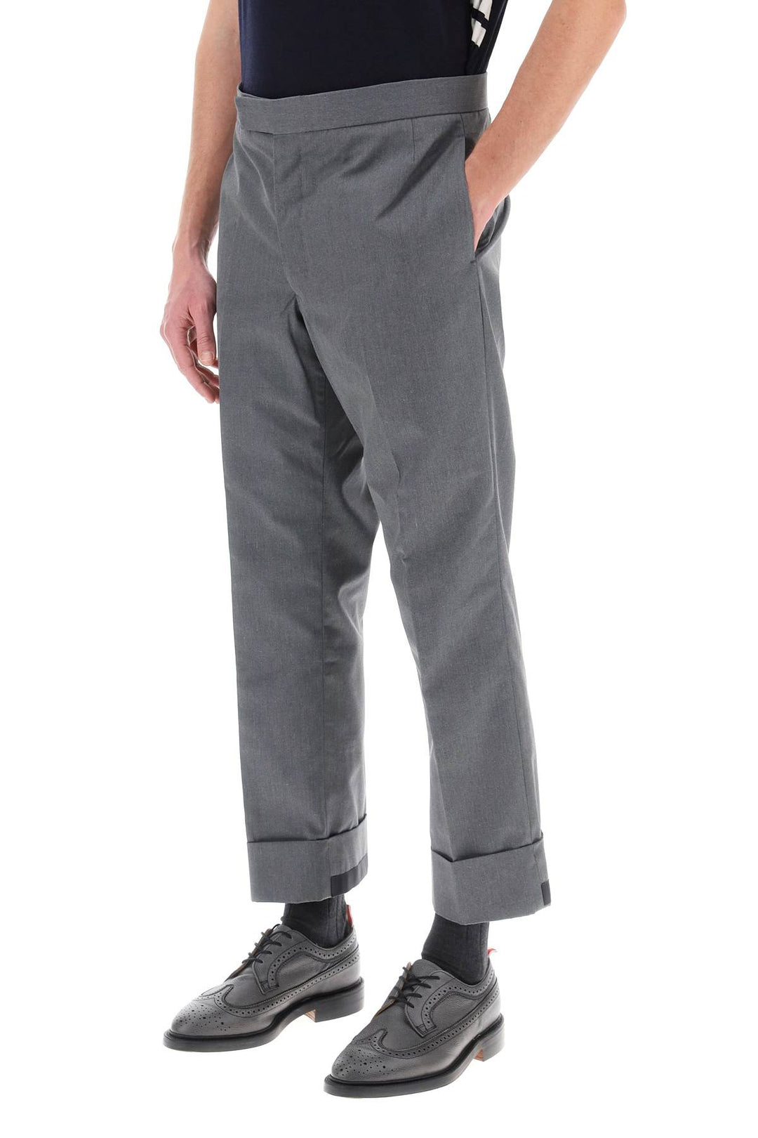 Thom Browne Cropped Tailoring Pants   Grigio