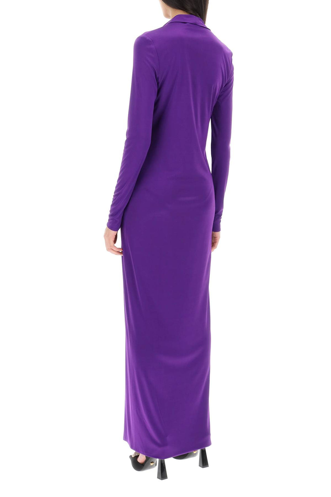 Versace Cowl Neck Maxi Dress   Viola