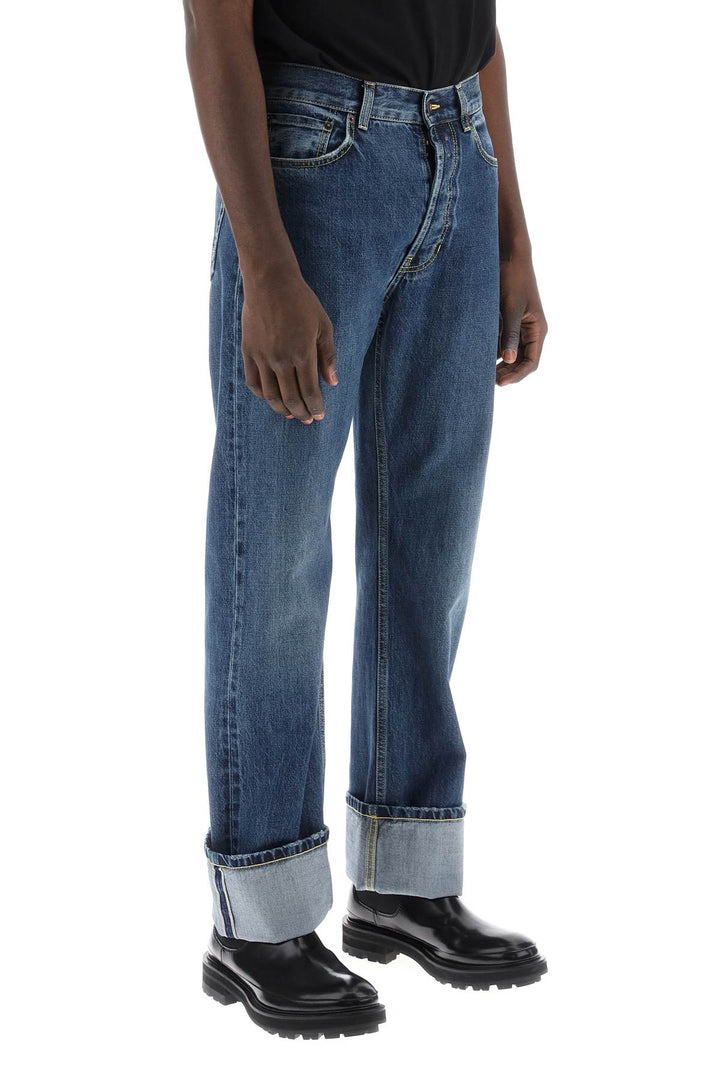 Alexander Mcqueen Straight Fit Jeans In Selvedge Denim   Blu