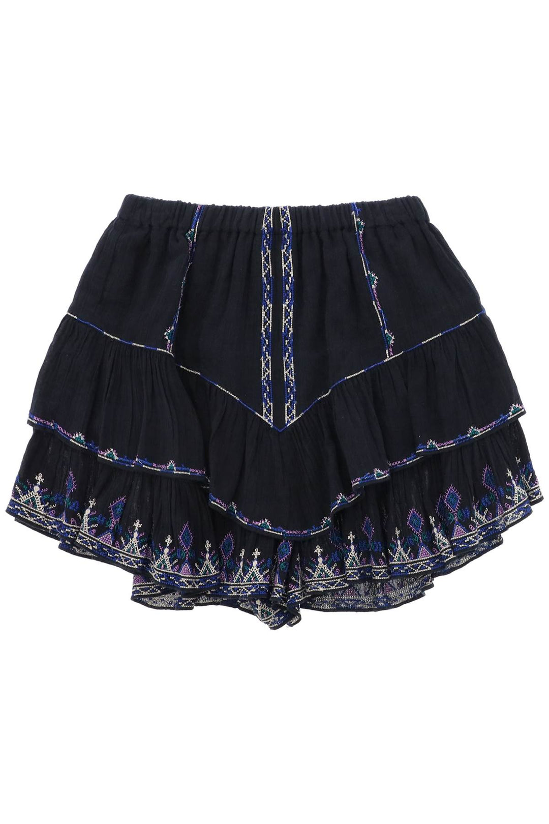 Isabel Marant Etoile Replace With Double Quotejocadia Shorts With Embroidery And   Nero