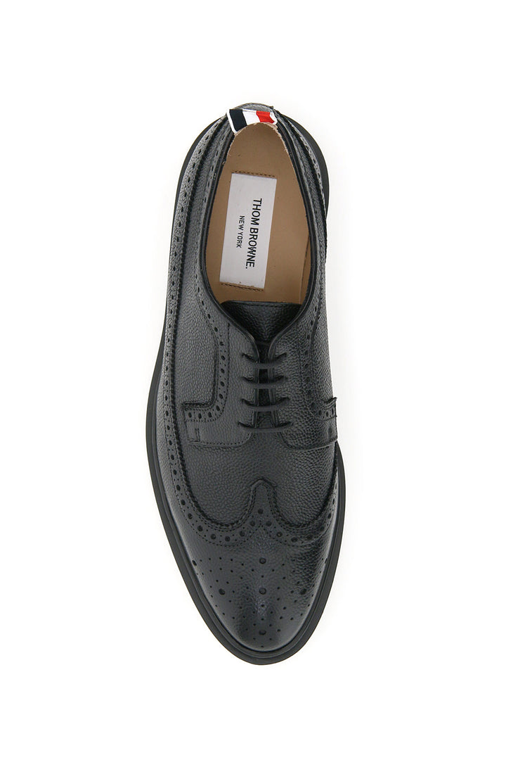 Thom Browne Longwing Brogue Lace Up Shoes   Nero