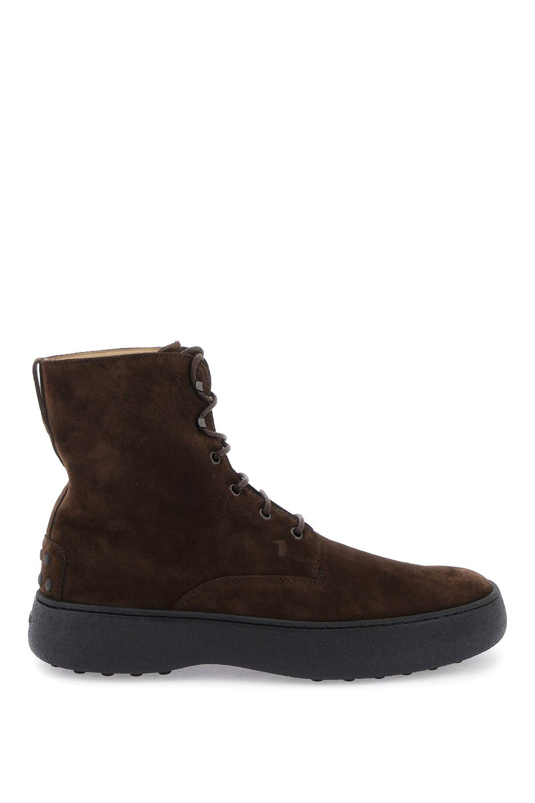 Tod's W.G. Suede Lace Up Ankle Boots   Marrone