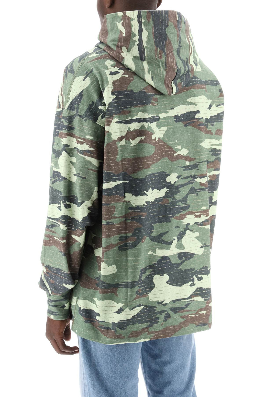 Acne Studios Camouflage Hoodie Sweatshirt With   Verde