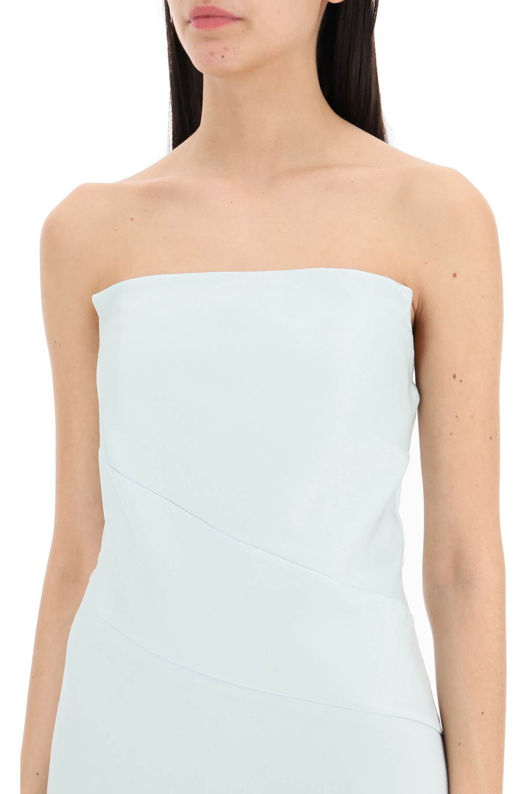 Roland Mouret Strapless Midi Dress Without   Verde