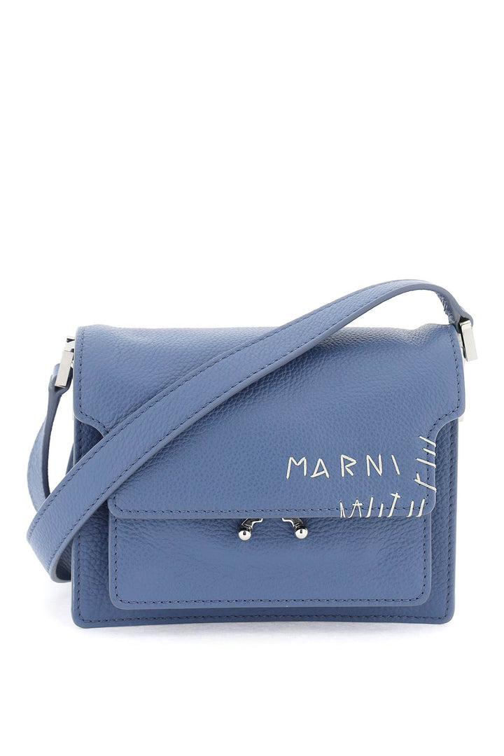 Marni Mini Soft Trunk Shoulder Bag   Celeste