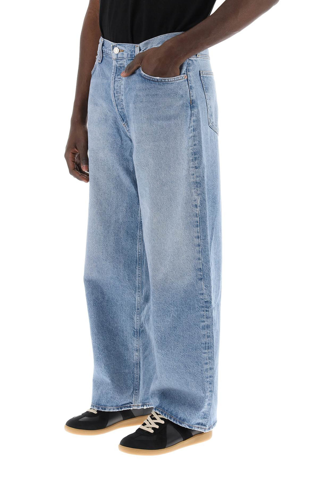 Agolde Low Slung Baggy Jeans   Blu