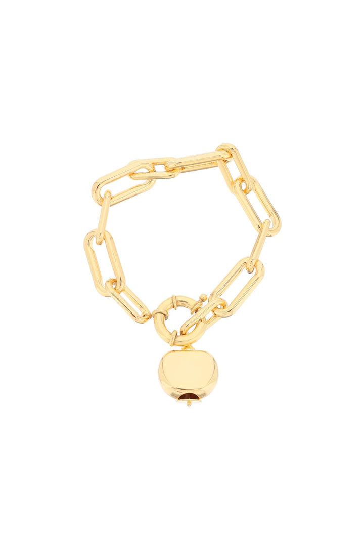 Timeless Pearly Chain Bracelet With Charm   Oro