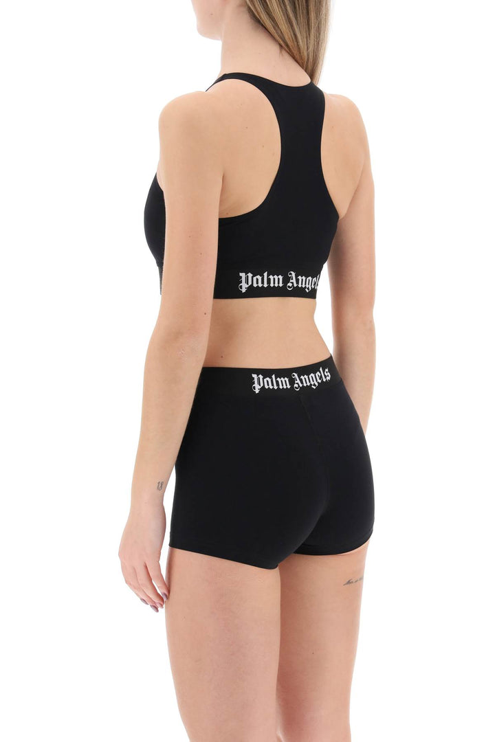 Palm Angels Replace With Double Quotesport Bra With Branded Bandreplace With Double Quote   Nero