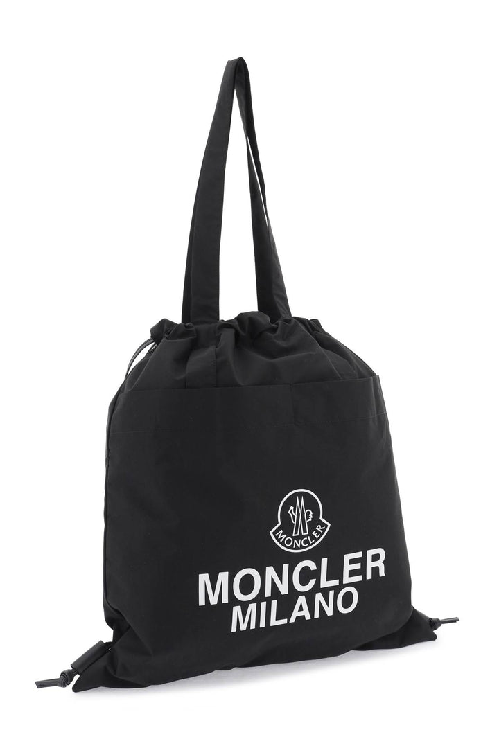 Moncler Drawstring Aq Tote Bag With   Nero