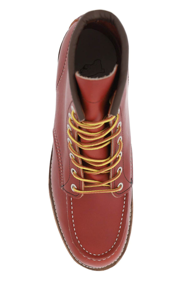 Red Wing Shoes Classic Moc Ankle Boots   Rosso