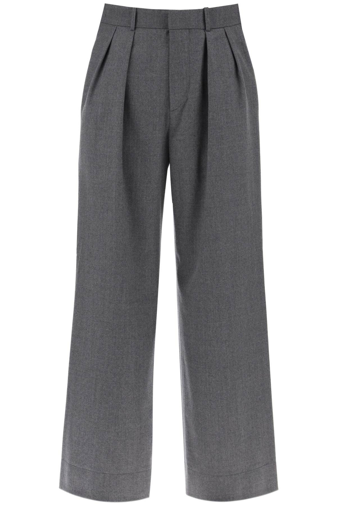 Wardrobe.Nyc Wide Leg Flannel Trousers For Men Or   Grigio