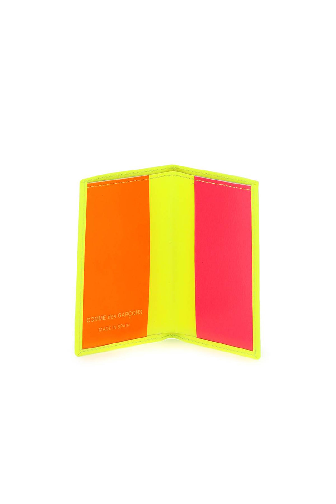 Comme Des Garcons Wallet Super Fluo Bi Fold Wallet   Arancio