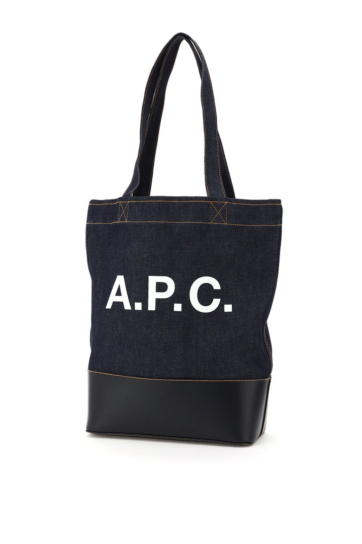 A.P.C. Axel Denim Tote Bag   Blue