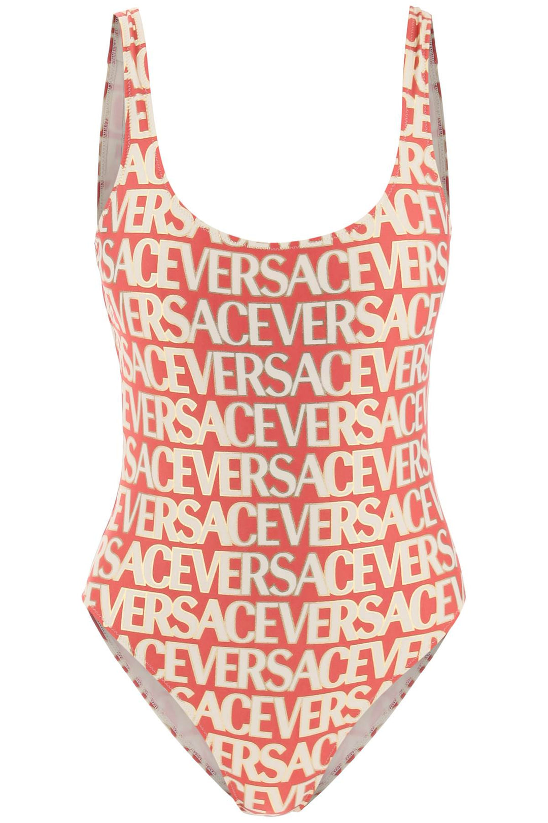 Versace Allover One Piece Swimwear   Fuxia