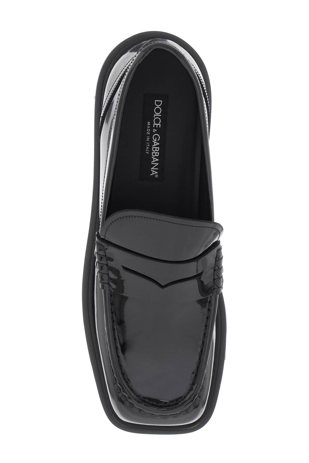 Dolce & Gabbana Patent Leather Mocassins   Nero