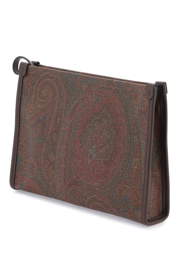 Etro Paisley Pouch With Embroidery   Rosso