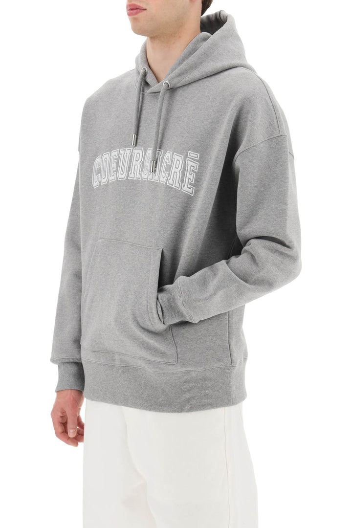 Ami Alexandre Matiussi Hoodie With Lettering Embroidery   Grigio