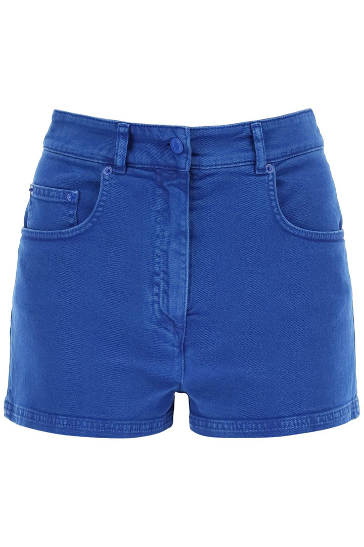 Moschino Garment Dyed Denim Shorts   Blue
