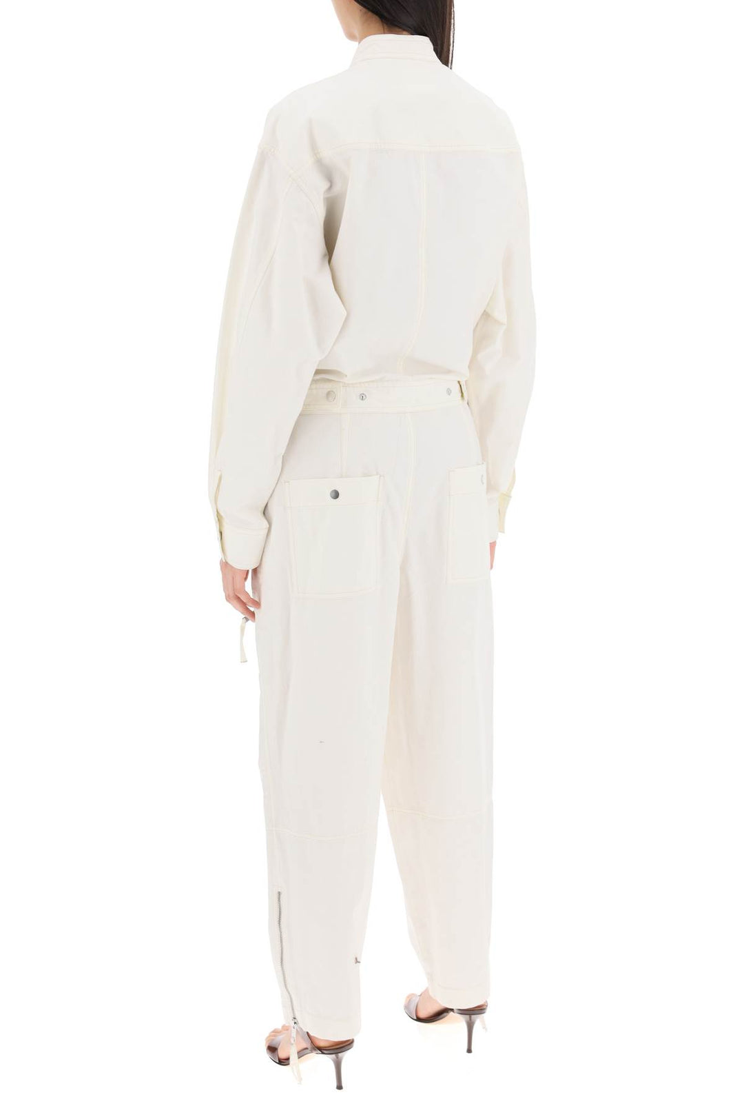 Isabel Marant Etoile Cotton Workwear Jumpsuit   White