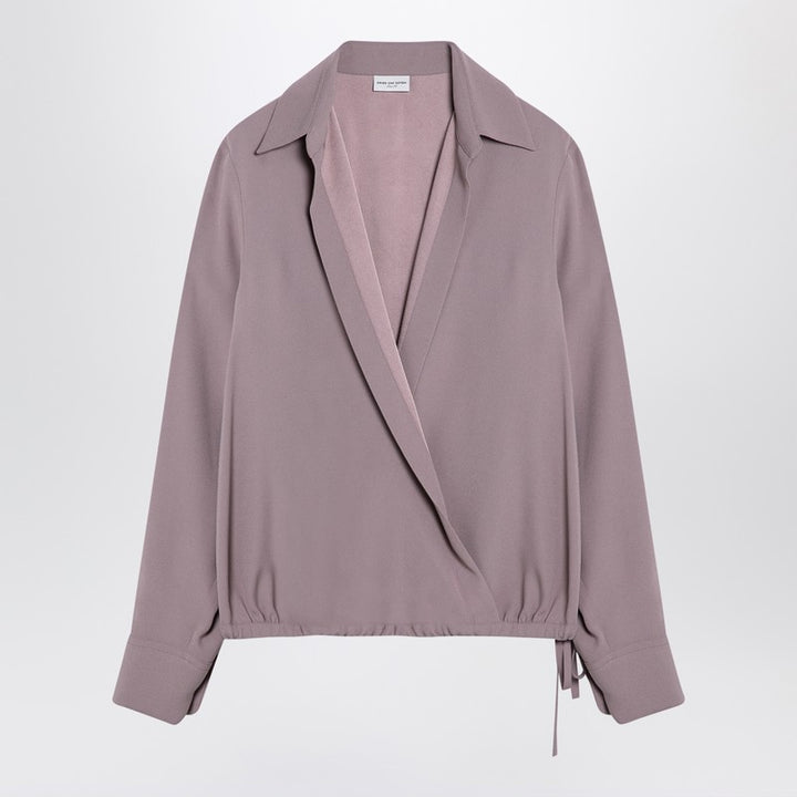 Dries Van Noten viscose blend drawstring shirt