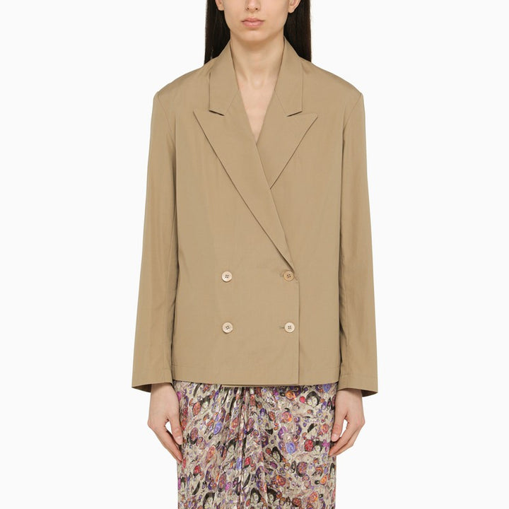 Dries Van Noten double-breasted cotton jacket