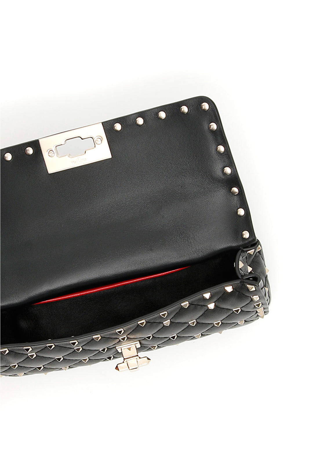 Valentino Garavani Rockstud Spike Small Handbag   Black