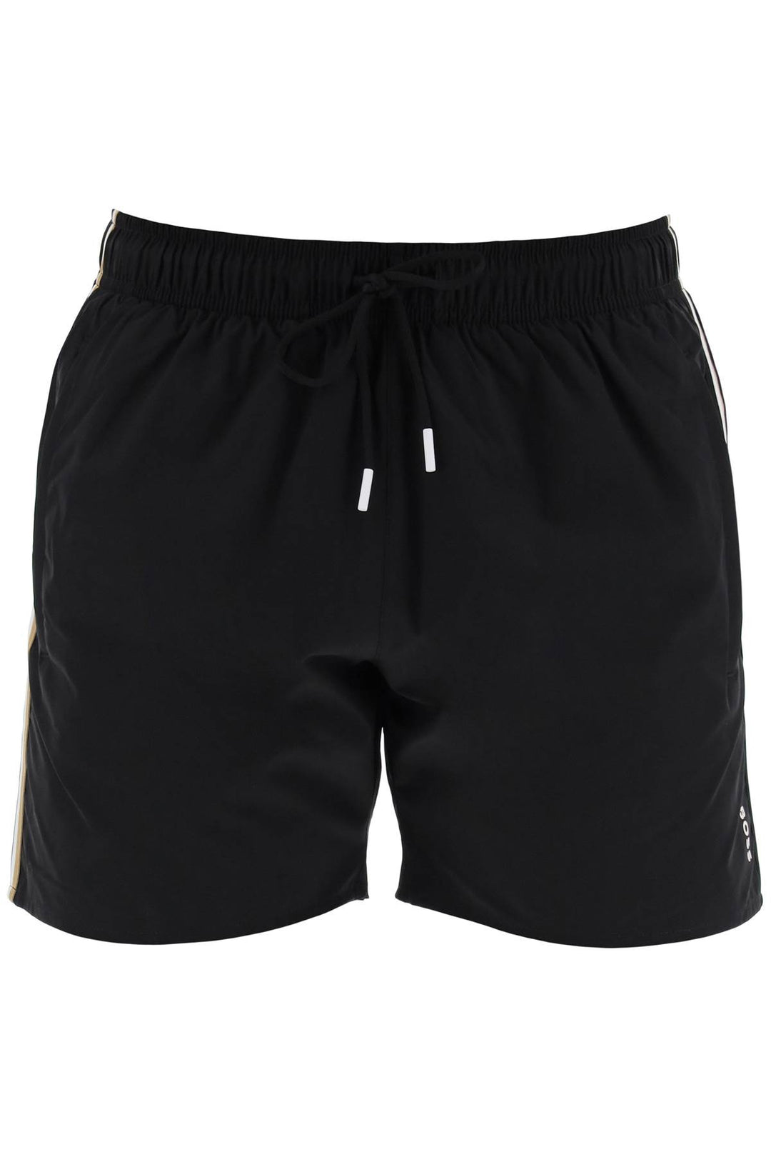 Boss Replace With Double Quoteseaside Bermuda Shorts With Tr   Black