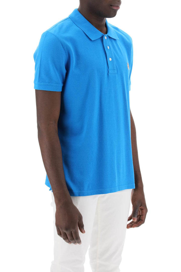 Maison Kitsune Replace With Double Quotefox Head Patch Polo Shirtreplace With Double Quote   Blu