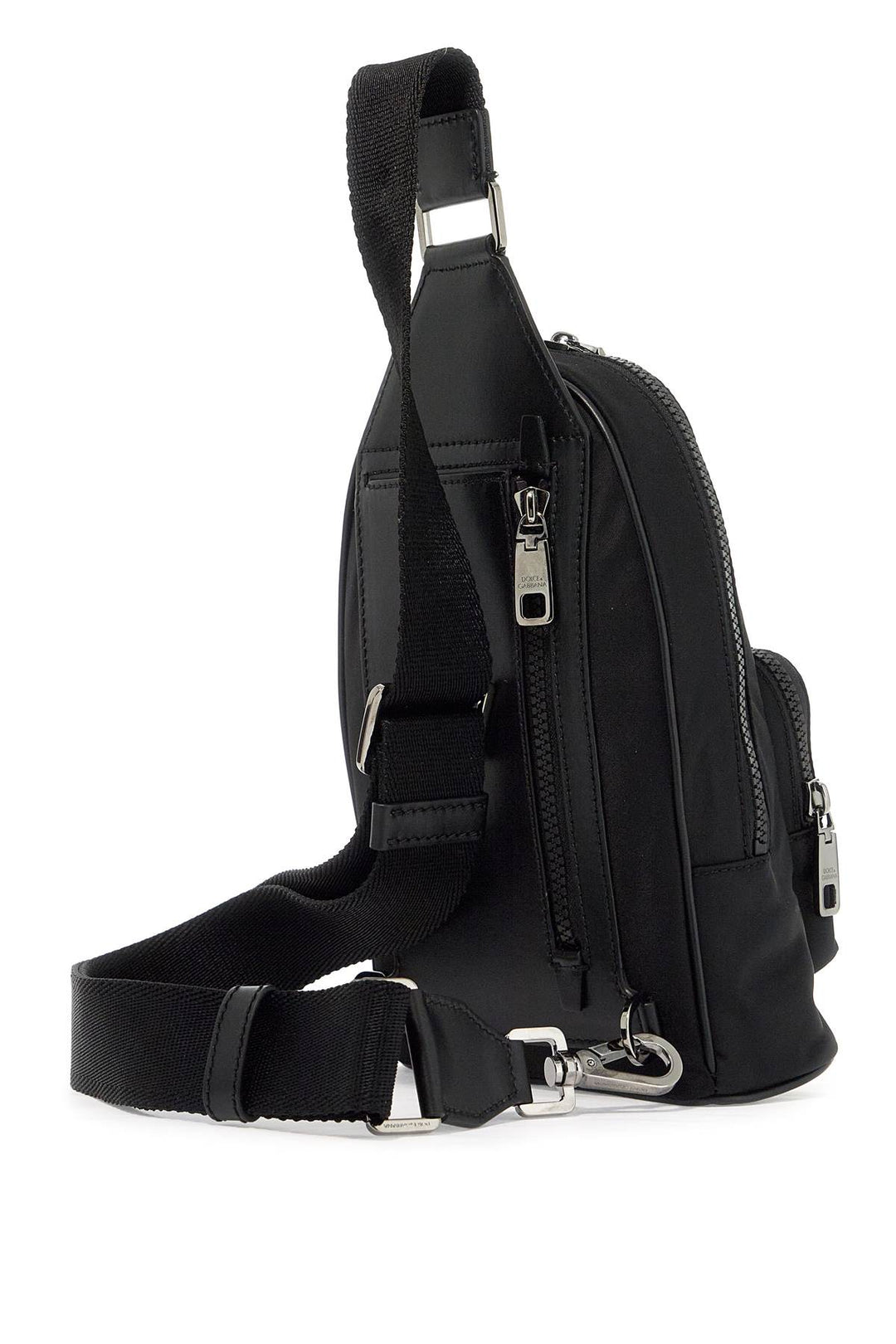 Dolce & Gabbana Nylon Shoulder Bag With Crossbody   Black