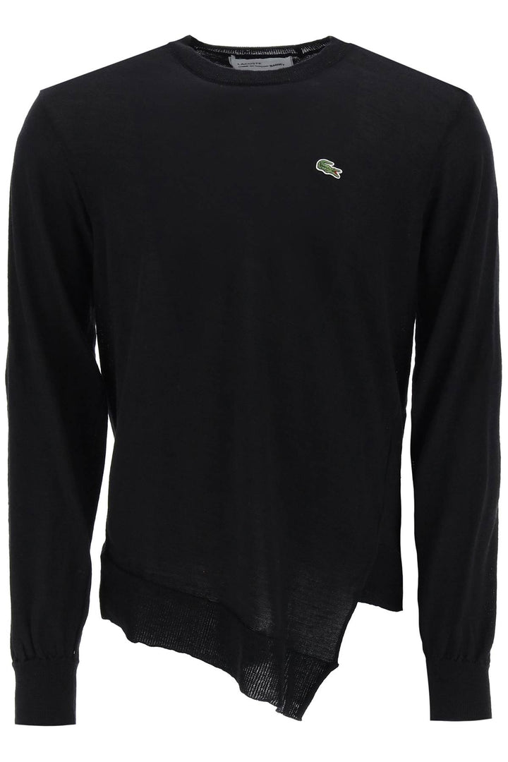 Comme Des Garcons Shirt X Lacoste Bias Cut Sweater   Black